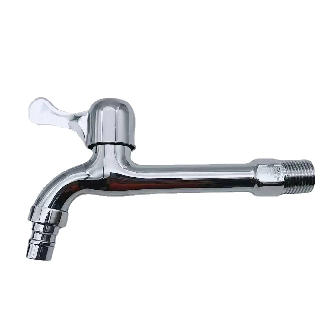 Extended washing machine faucet with a 17cm long pointed mouthed mop sink and quick opening faucet