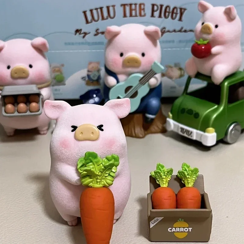 Caja ciega de la serie Lulu Pig Farm, caja misteriosa de animales enlatados, cerdo lindo, decoración de escritorio, juguetes de modelos coleccionables, regalo de cumpleaños para niños, nuevo