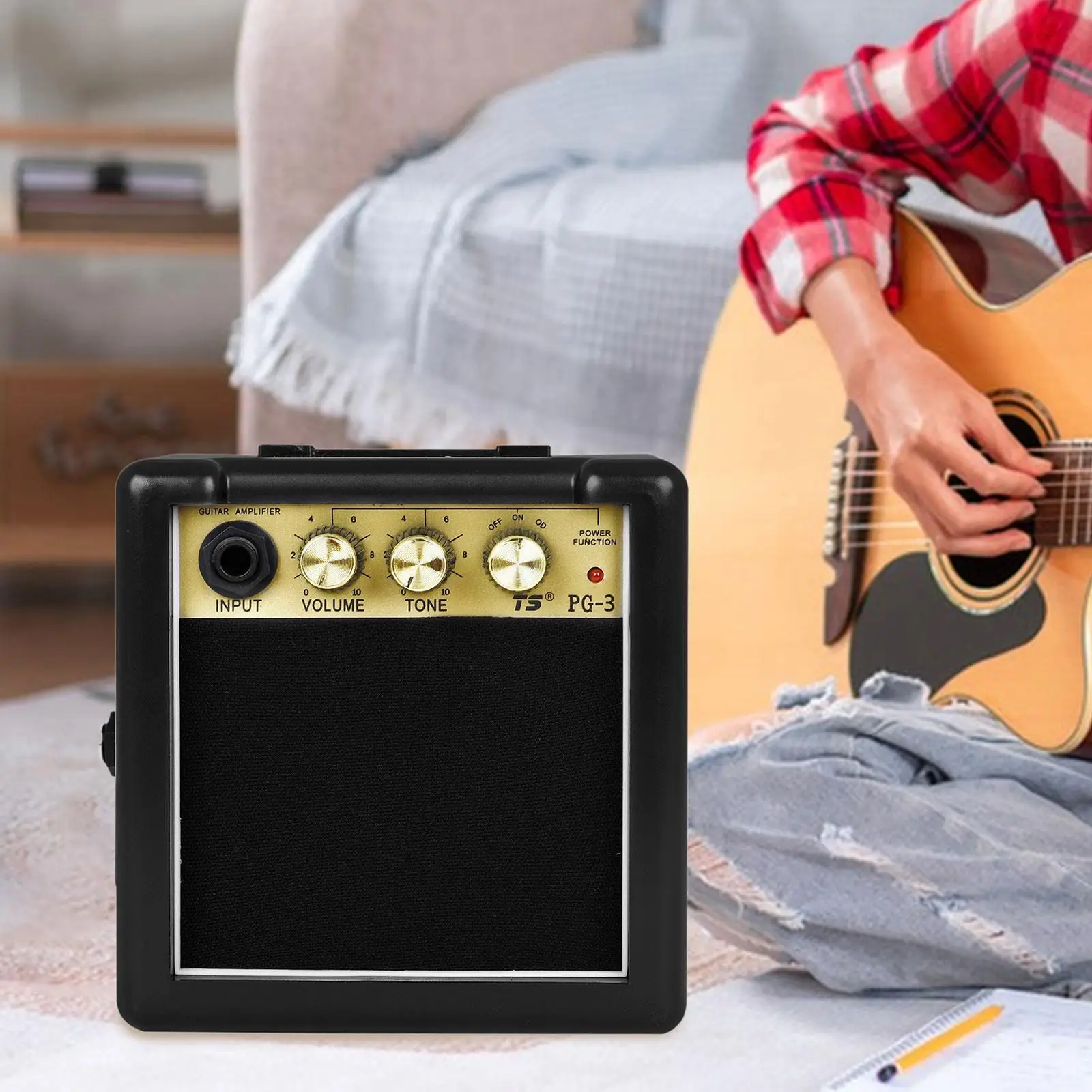 

Electric Guitar Amplifier Guitar Speaker Professional, Premium High Performance Instrument Accessory Portable Bass Amplifier
