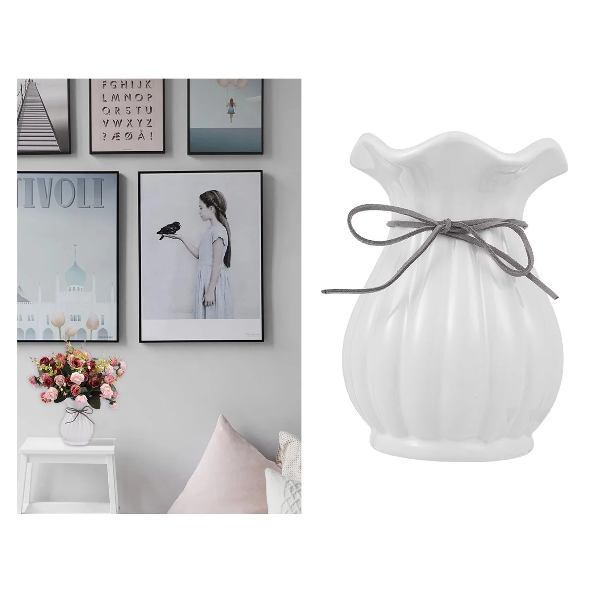 

Ceramic Planter Flower Vase Ceramic Vase Ceramic Flower Pot Nordic Style Flowerpot Ceramic Planter