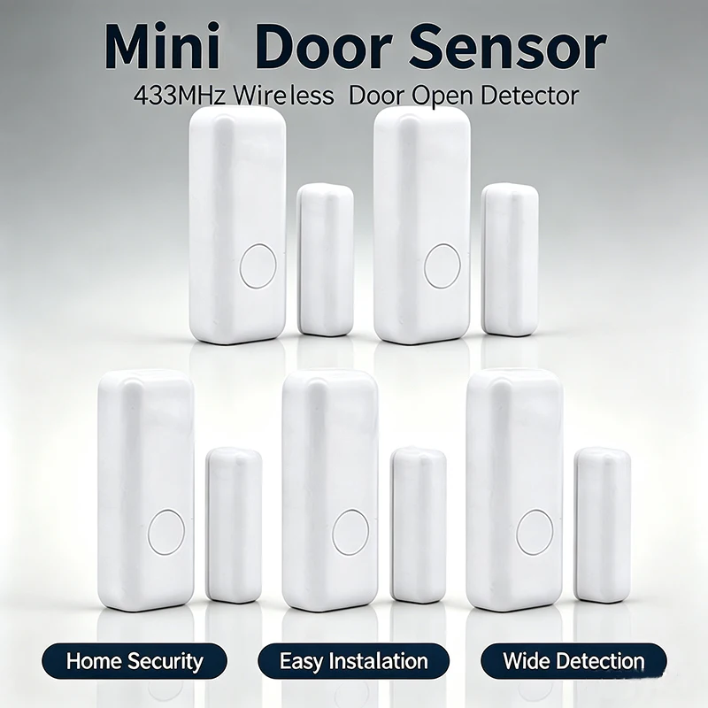 5pcs-433mhz-mini-door-window-magnetic-door-sensor-emergency-panic-button-wireless-door-open-detector-anti-theft-security-alarm