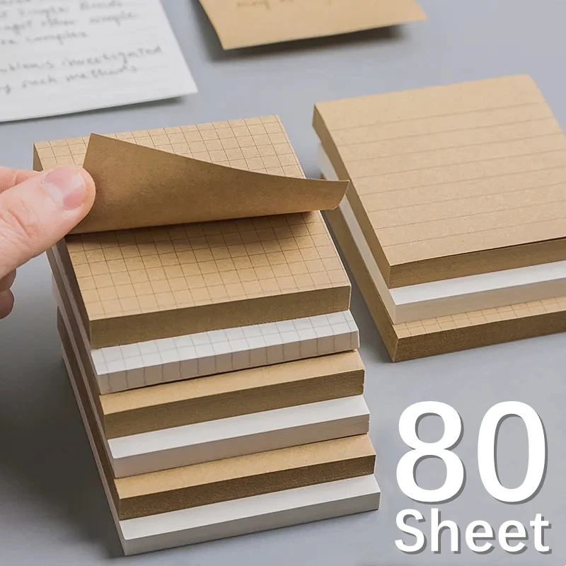 80Sheets Sticky Note Pads Study Paper Stickers Posted It Memo Pad Notebook School Office Supplies To Do List Students Stationery