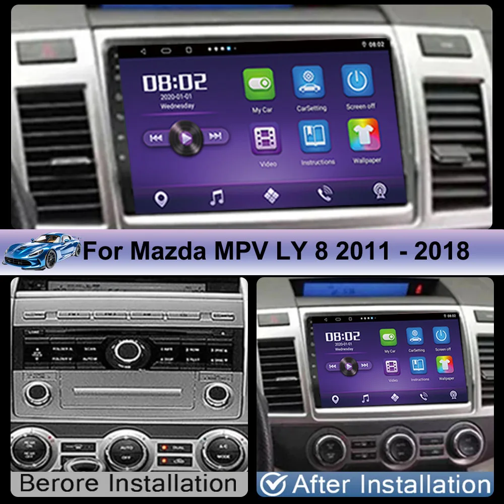 Car DVD For Mazda MPV LY 8 2011 - 2018 Multimedia Player 5G WIFI High-Performance CPU QLED Screen Carplay Car Radio No 2Din