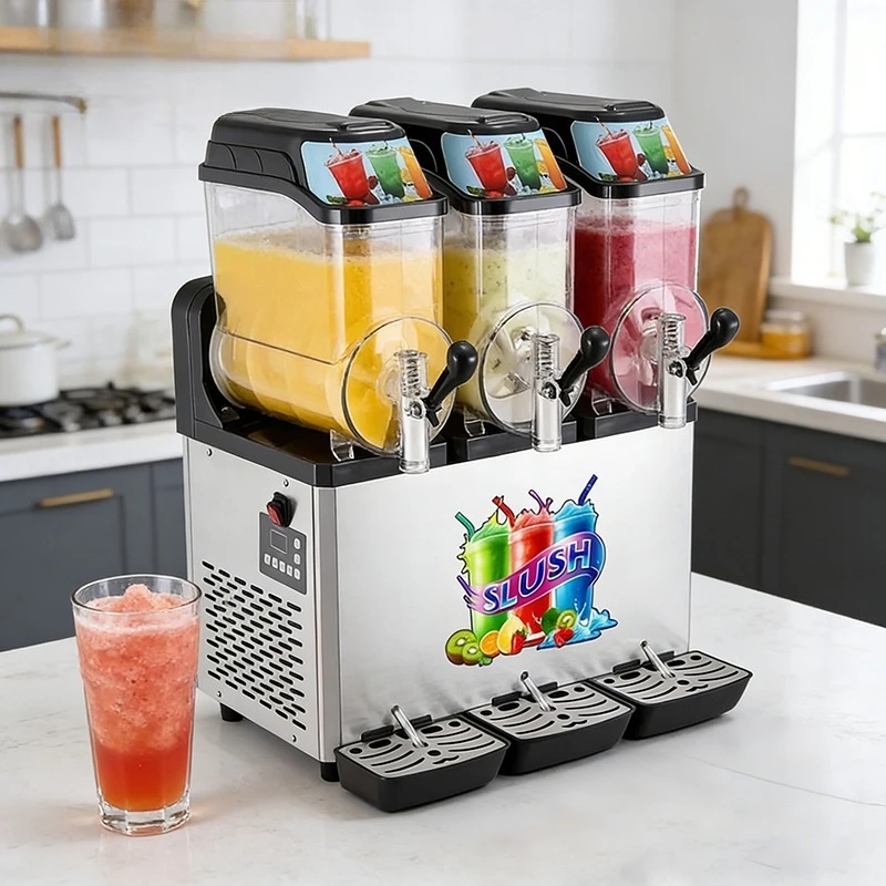 2000W All-Weather Commercial Slush Machine with Auto-Clean, Durable Design for Slush, Margarita, and Frozen Cocktails