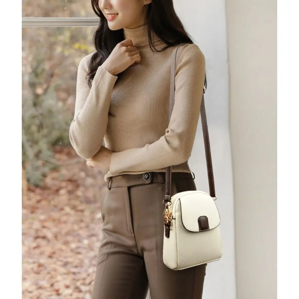 Mini Square Bags Bag Versatile Crossbody Shoulder Bag Casual Trendy Leather Bag Cellphone Bag for Women Girl