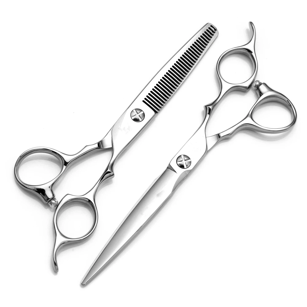 Professional Barber Scissors Straight shears with serrated shape Hair Thinning Scissors JP440C 4-5-5.5-6-6.8-7inch