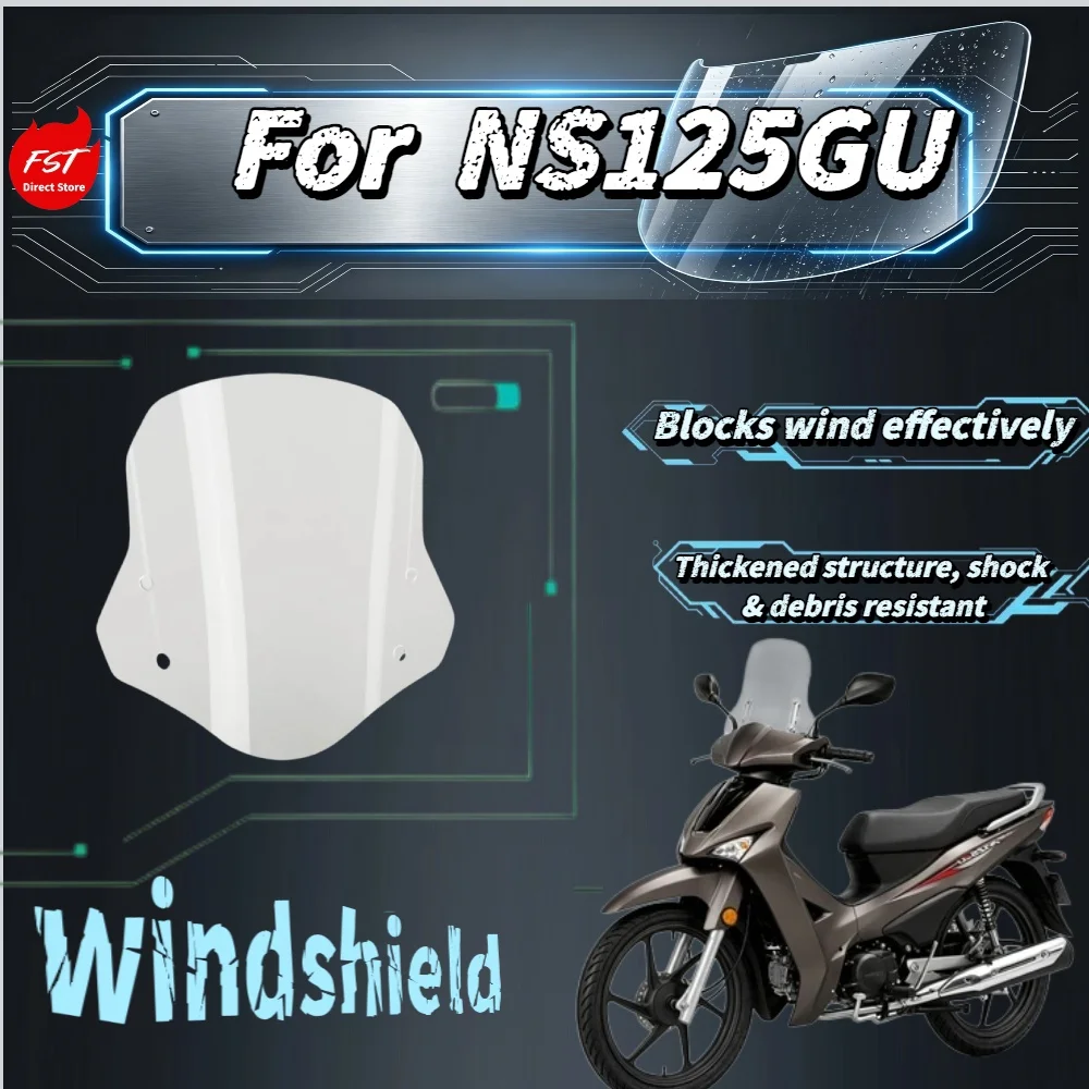 

For NS125GU High Raise Windshield Chest Guard Wind Deflector No Drill Modified Parts