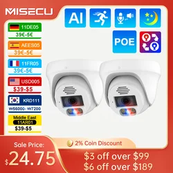 MISECU HD POE IP 카메라, Onvif 얼굴 감지, 컬러 나이트 비전, 오디오 보안 카메라, 감시 보호 카메라, 5MP, 8MP, 4K