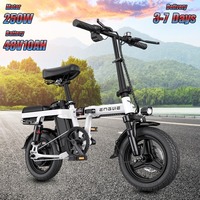 ENGWE T14 Electric Bike 250W Motor 48V10AH Battery Folding Electric Bicycle 14 Inch Tires Multiple Suspension All-Terrain E-bike
