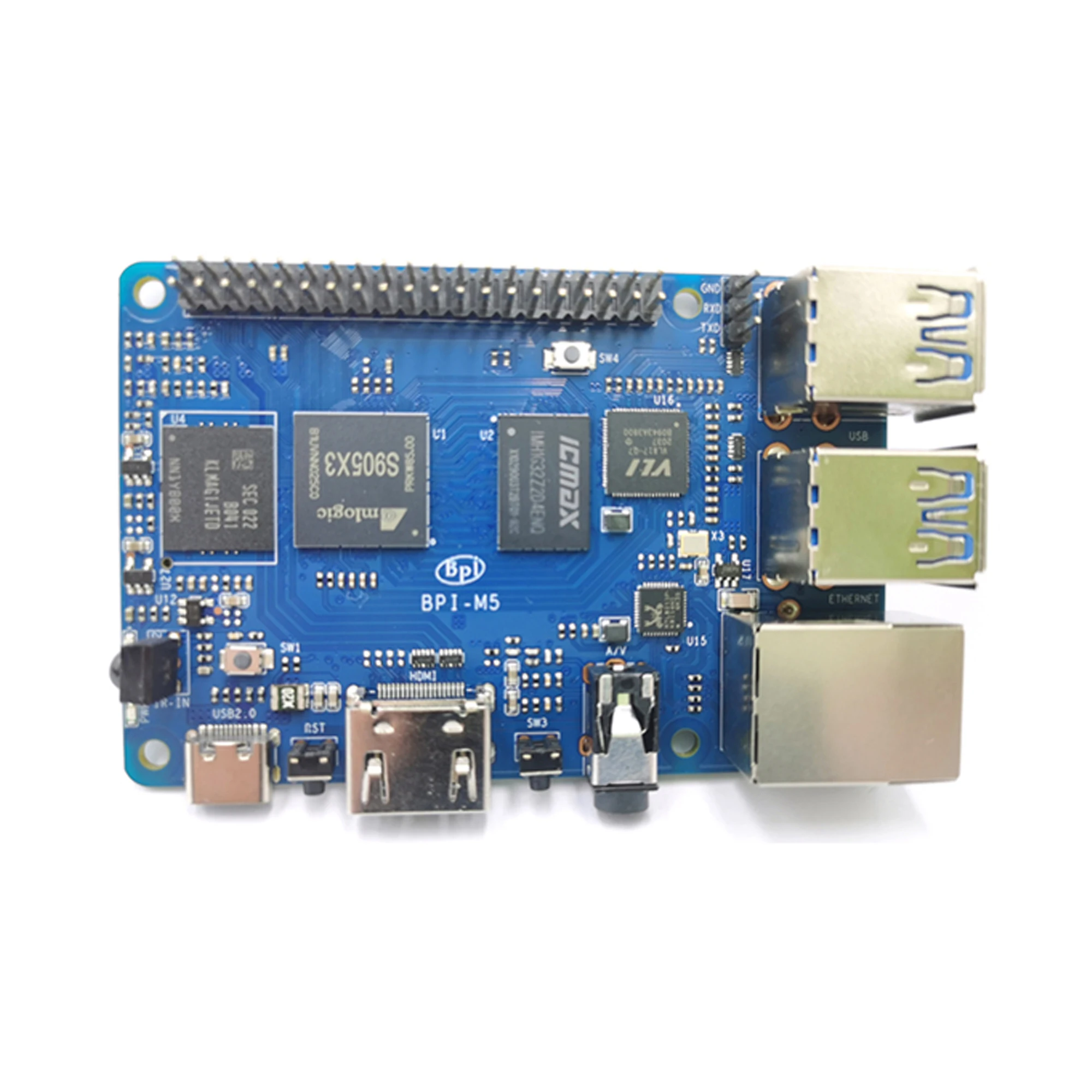 Imagem -06 - Banana pi Bpi m5 Single Board Computer Amlogic S905x3 Design Nova Geração