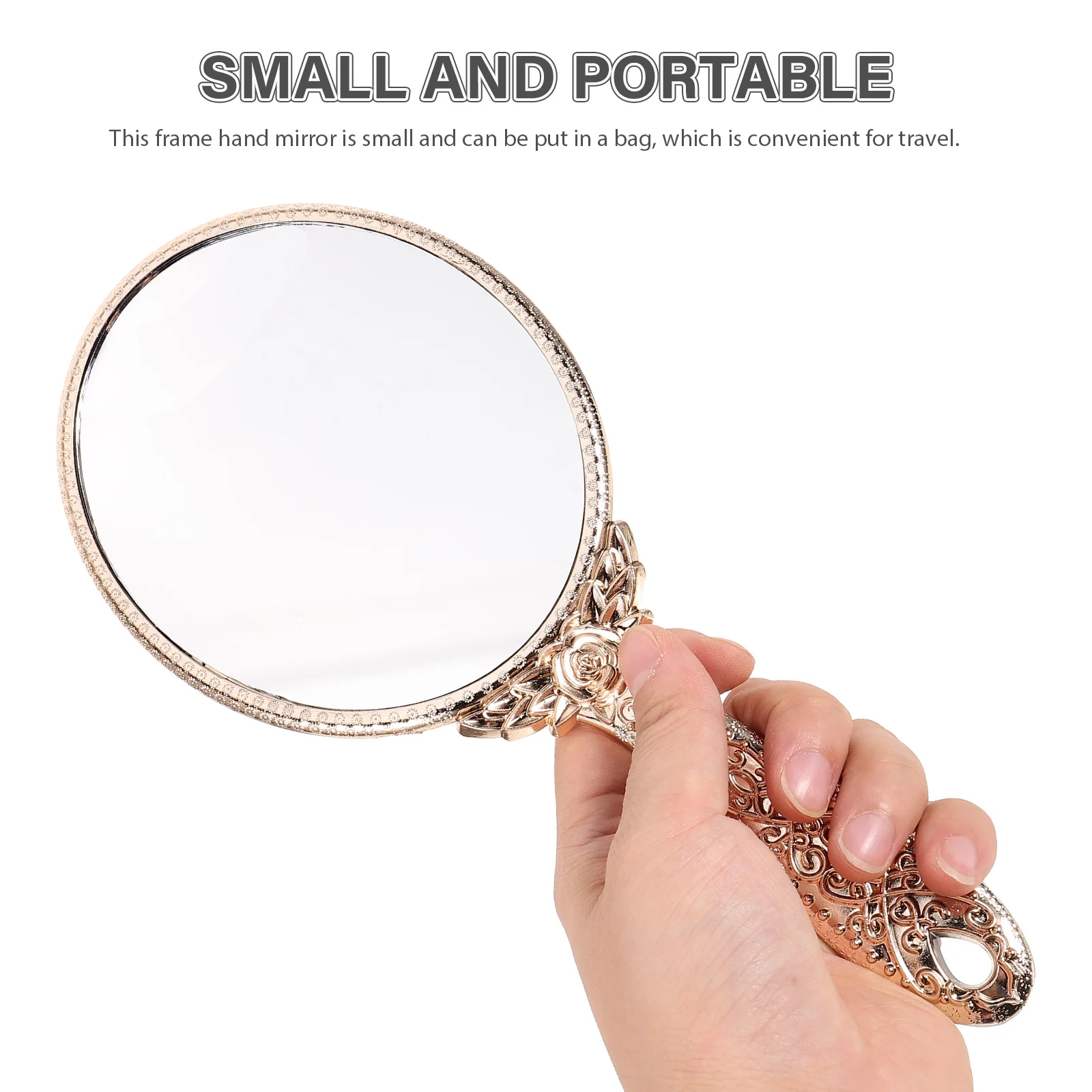 Folding Mirror Hand Vintage Mirror With Handle Handle Vintage Makeup Vanity Travel For Girls With