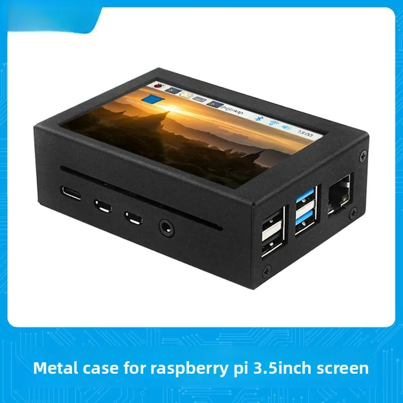 3.5 inch touch screen metal shell Raspberry pi 4B can be installed with fan integrated shell