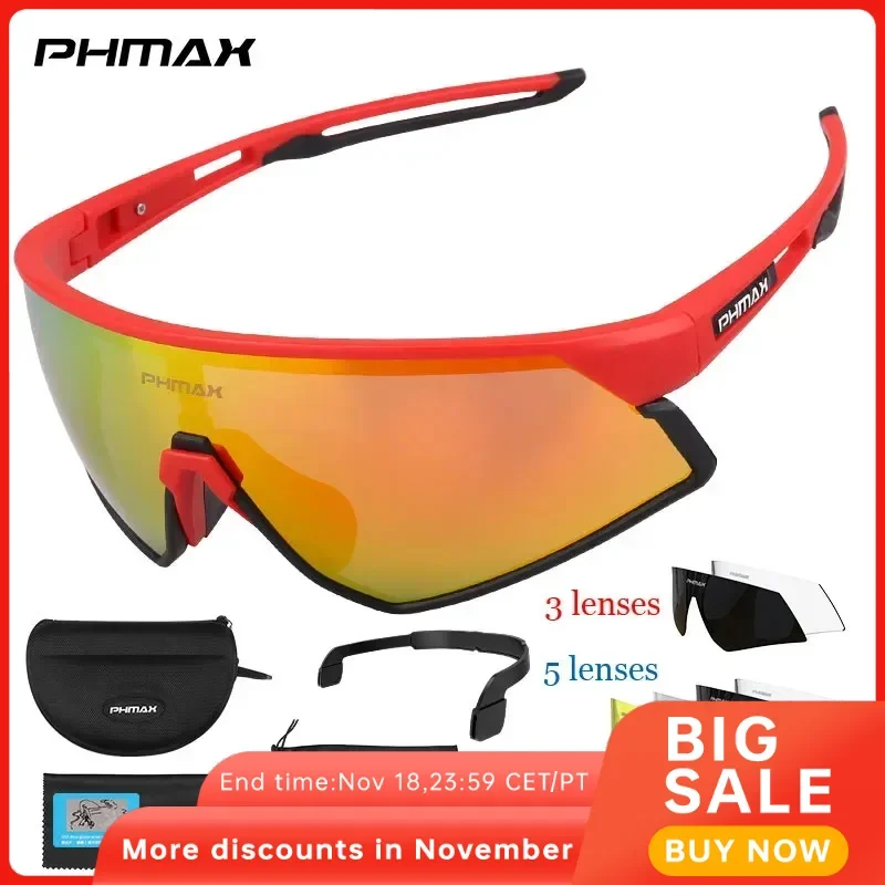 PHMAX Ultralight Polarized Cycling SunGlasses Outdoor Sports Bicycle Glasses Men Women Bike Sun glasses Goggles Bike Eyewear