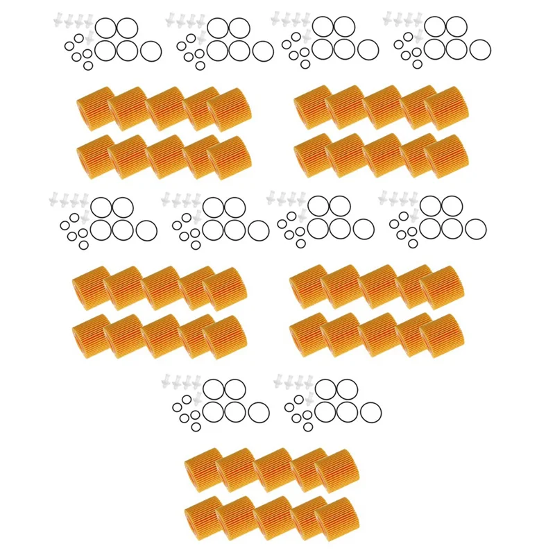 

Oil Filter Replacement Set 50Pcs 04152YZZA6 04152-37010 For Toyota C-HR Pontiac Vibe Corolla Prius 1.8L