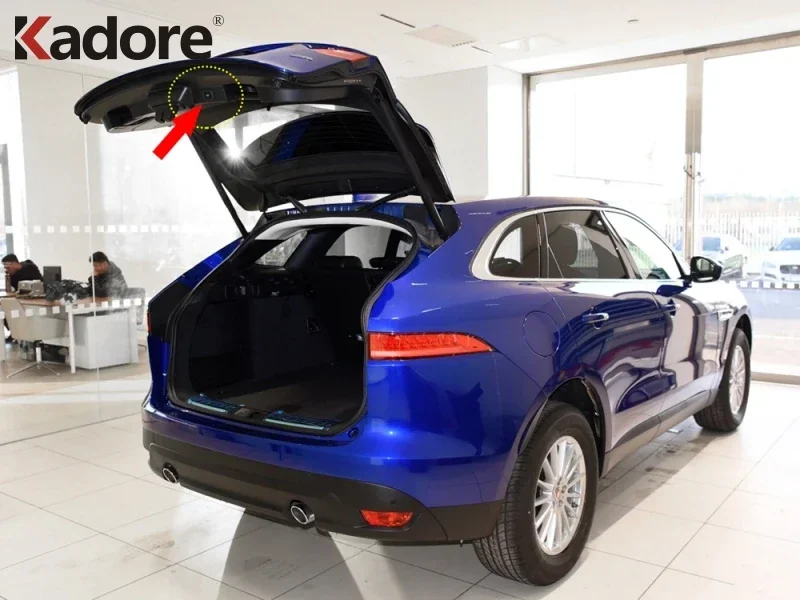 ل جاكوار F-PACE 2016 2017 2018 2019 2020-2025 سيارة الخلفي الجذع مربع خلفي التبديل إطار الكسوة ملصق غطاء الملحقات الداخلية #3