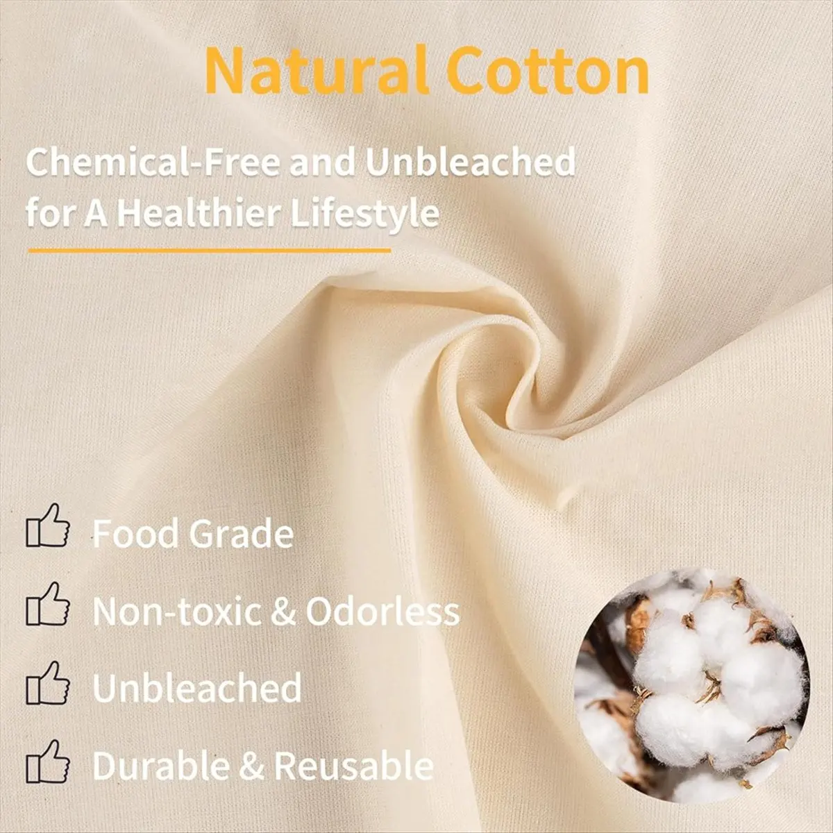 BAAQ 5 Pcs 12X12 Inch Nut Milk Bag, Cotton Cheese Cloth Bag for Straining, Reusable Strainer Bag for Oat Milk, Cheese Making