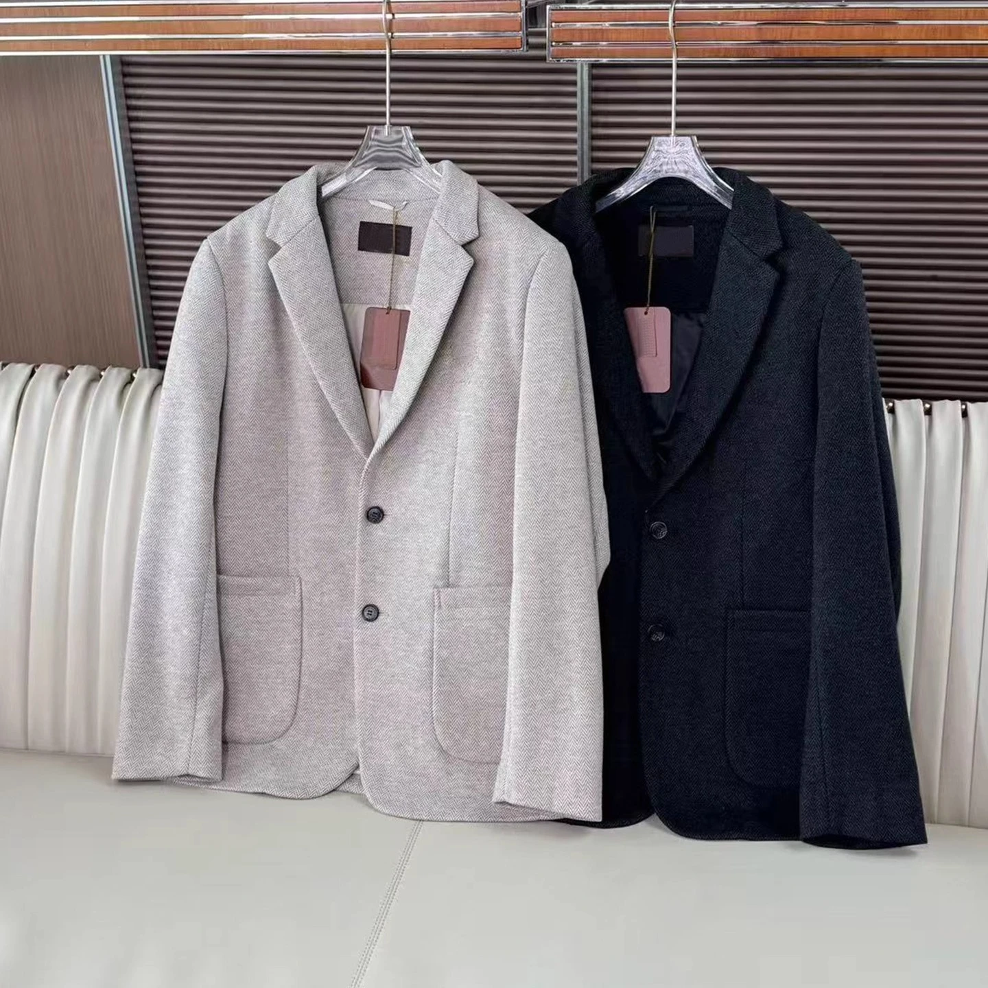 

Italian LP 25aw embroidered polished jacquard business blazer