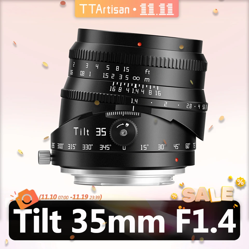 

TTArtisan APS-C Tilt 35mm F1.4 Large Aperture Camera Lens for Portrait Photography with Sony E Fujifilm X Nikon Z Canon RF M43