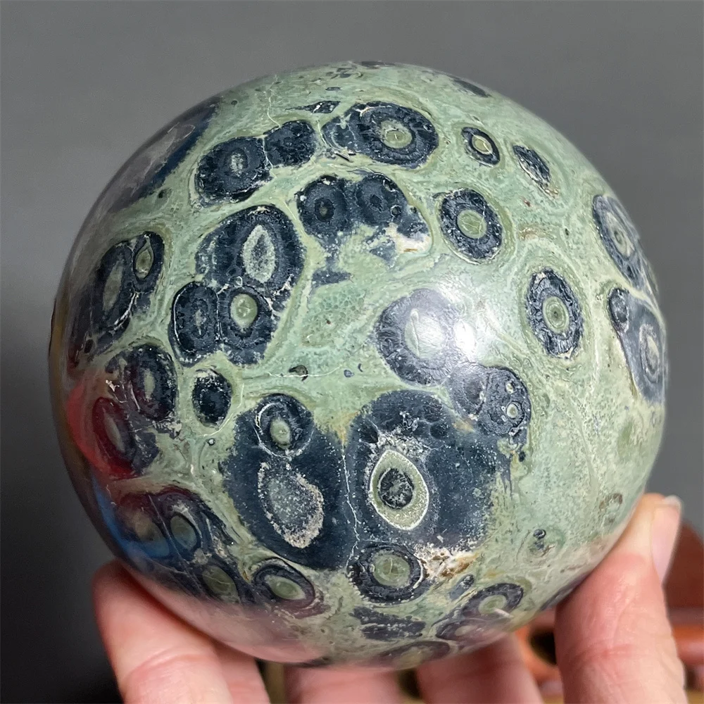 Kalbaba Peacock Speckle Freckle Natural Crystal Sphere Ball Minerals Spiritual Healing Reiki Living Home Decoration+Stand