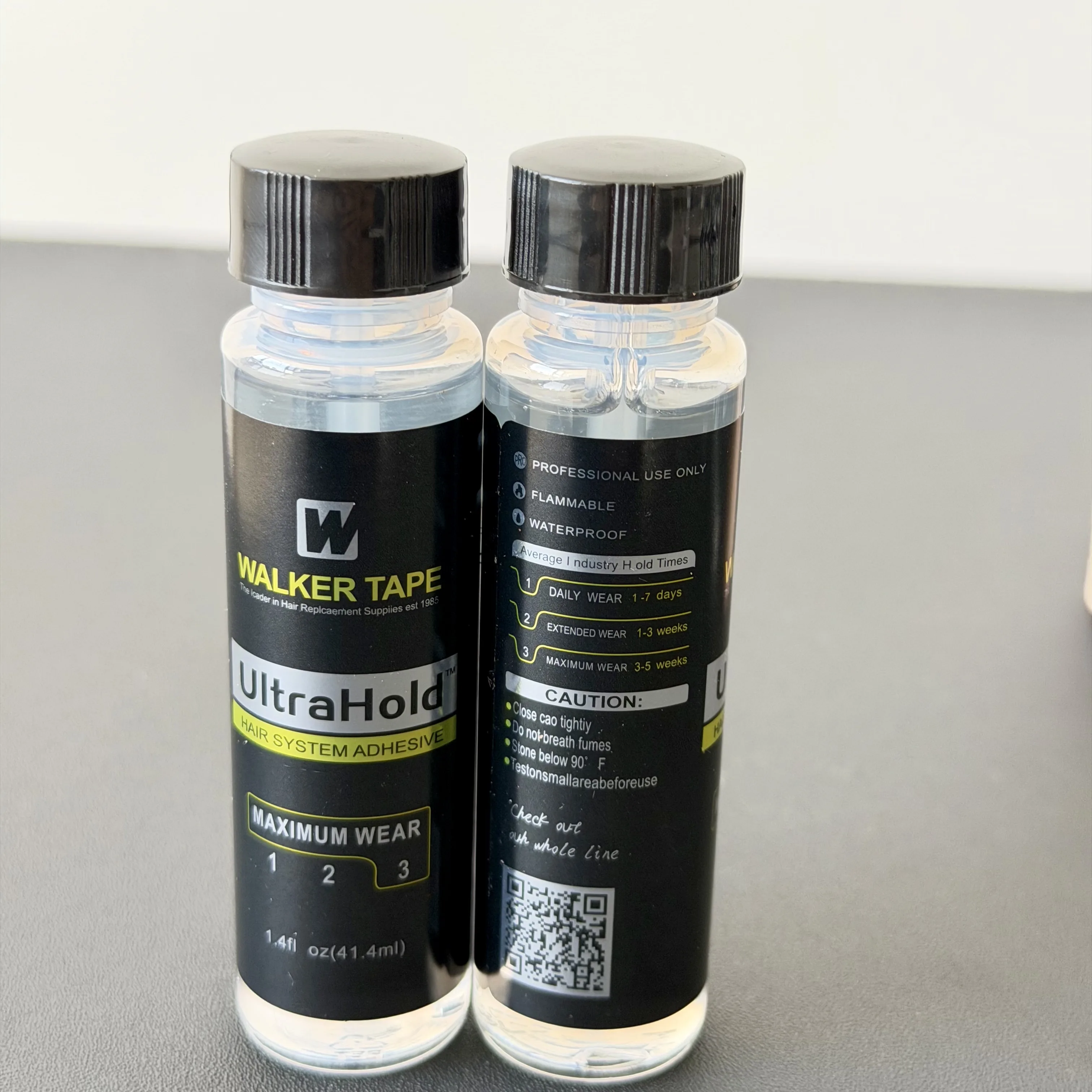 Walker Tape UltraHold Hair System Adhesive 1.4oz/41.4ml 、 0.5oz/15ml、  3.4oz/101ml Strong Hold Wig Glue for Toupee Hairpiece