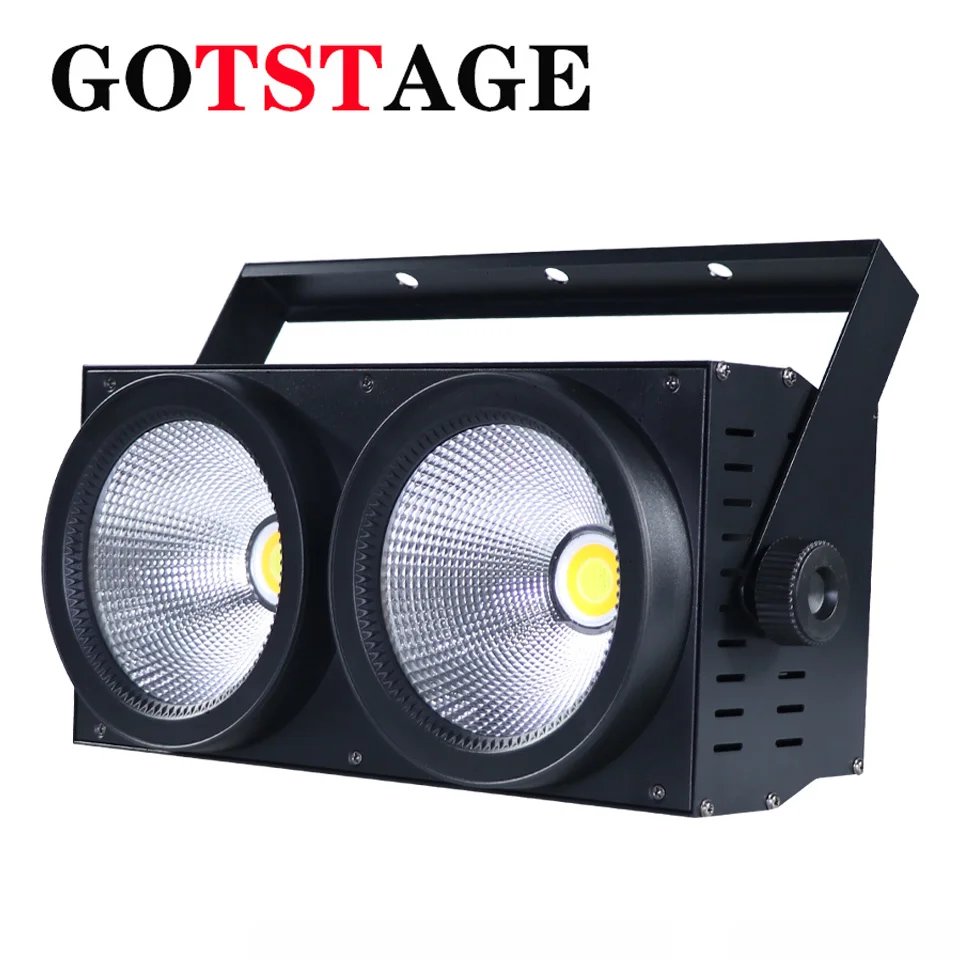 GOTSTAGE-Luz LED cegadora de inundación 2 en 1, iluminación blanca cálida y fría de 200W, 2x100W, DMX, para bodas, fiestas, bares y discotecas