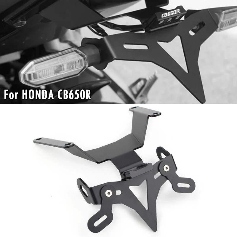 

For HONDA CB CBR 650R CB650R CBR650R 2019 2020 Motorcycle License Plate Holder Fender Eliminator Tail Tidy Bracket With LED