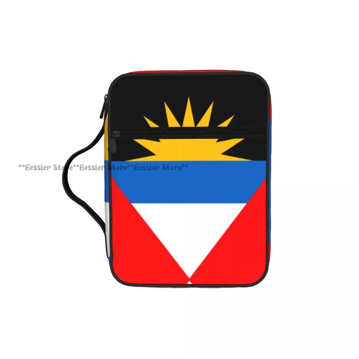 

Prayer Book Storage Handbag Protective Bible Cover Antiguan Flag Church Prayer Bag Zipper Book Case