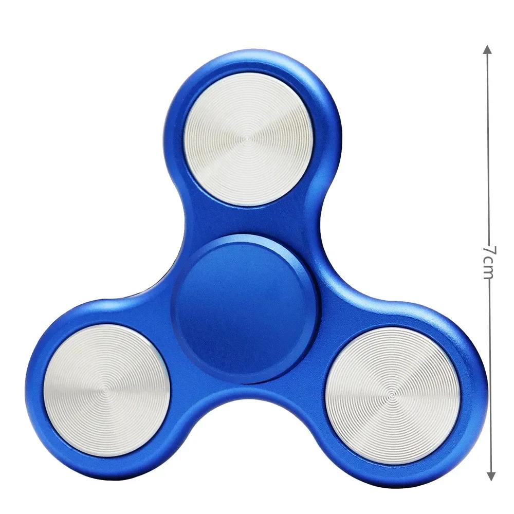 Three leaf fingertip gyro rotator EDC seven stage electroplating mixed autism ADHD finger gyro metal bearing decompression gift