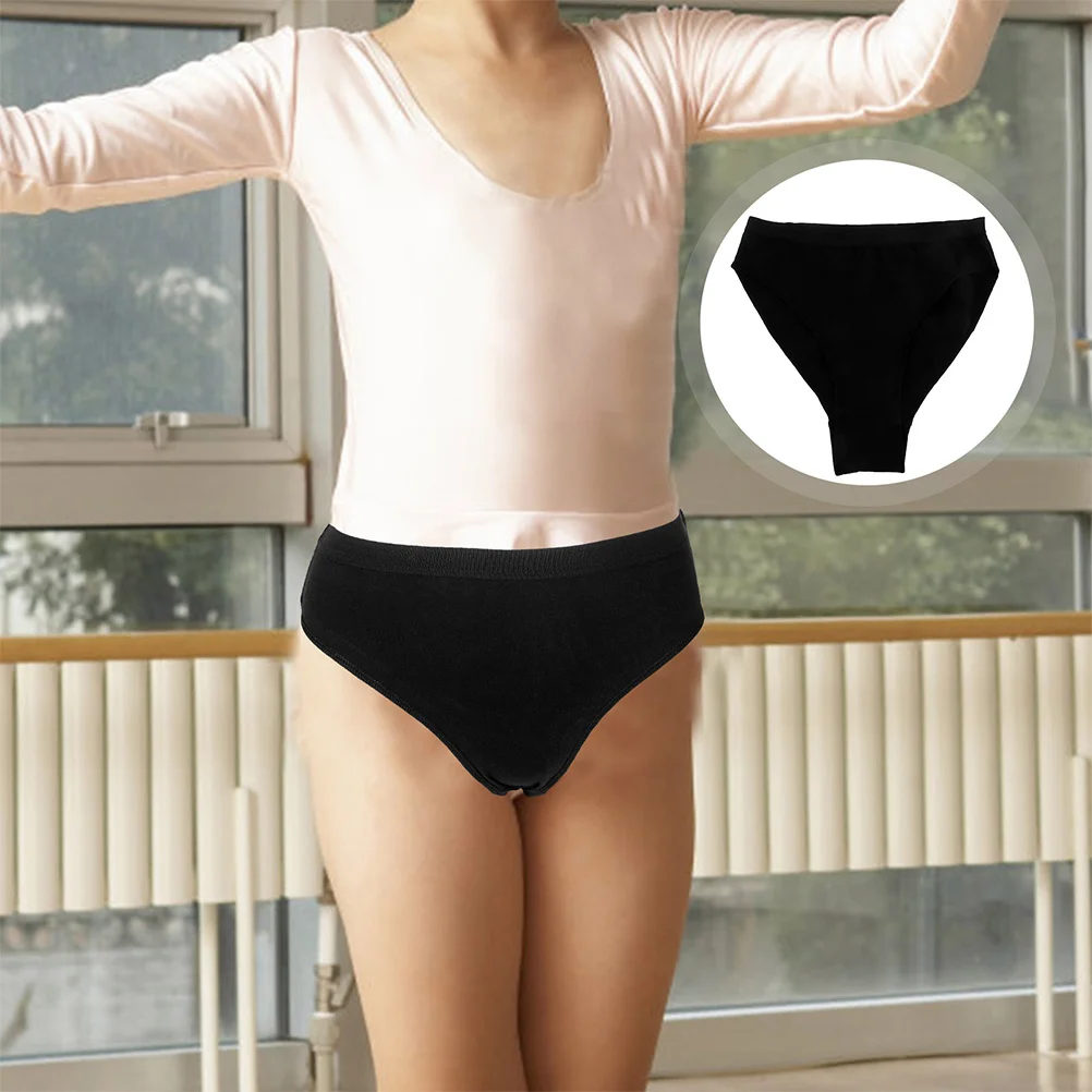 

Womens Black High Waisted Dancewear Briefs Adult Sizes Trunks Shorts Underpants Performance Dancer Bottoms Ballet Gymnastics