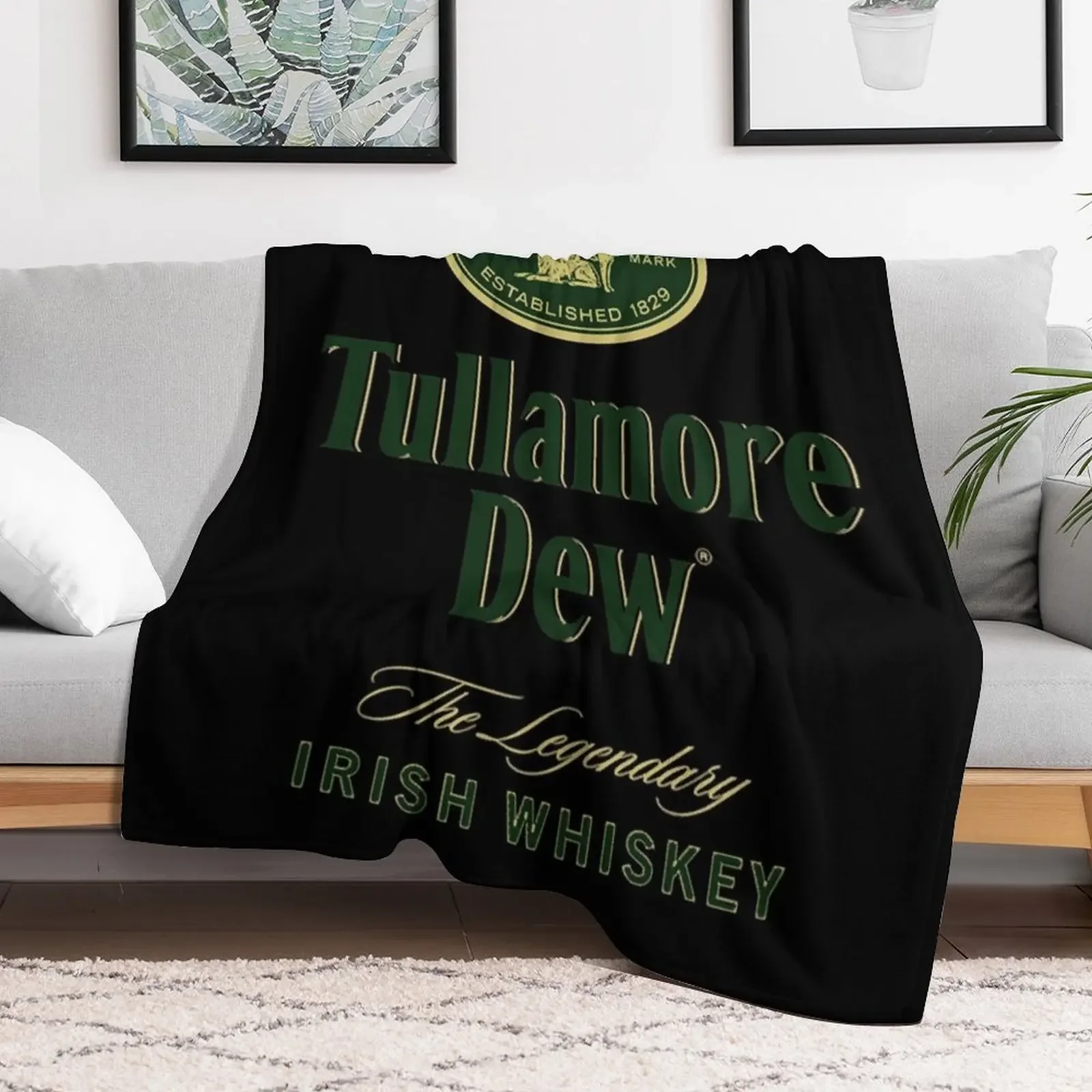 Tullamore DEW Company logo brewery local! Throw Blanket Loose Luxury Throw Blankets