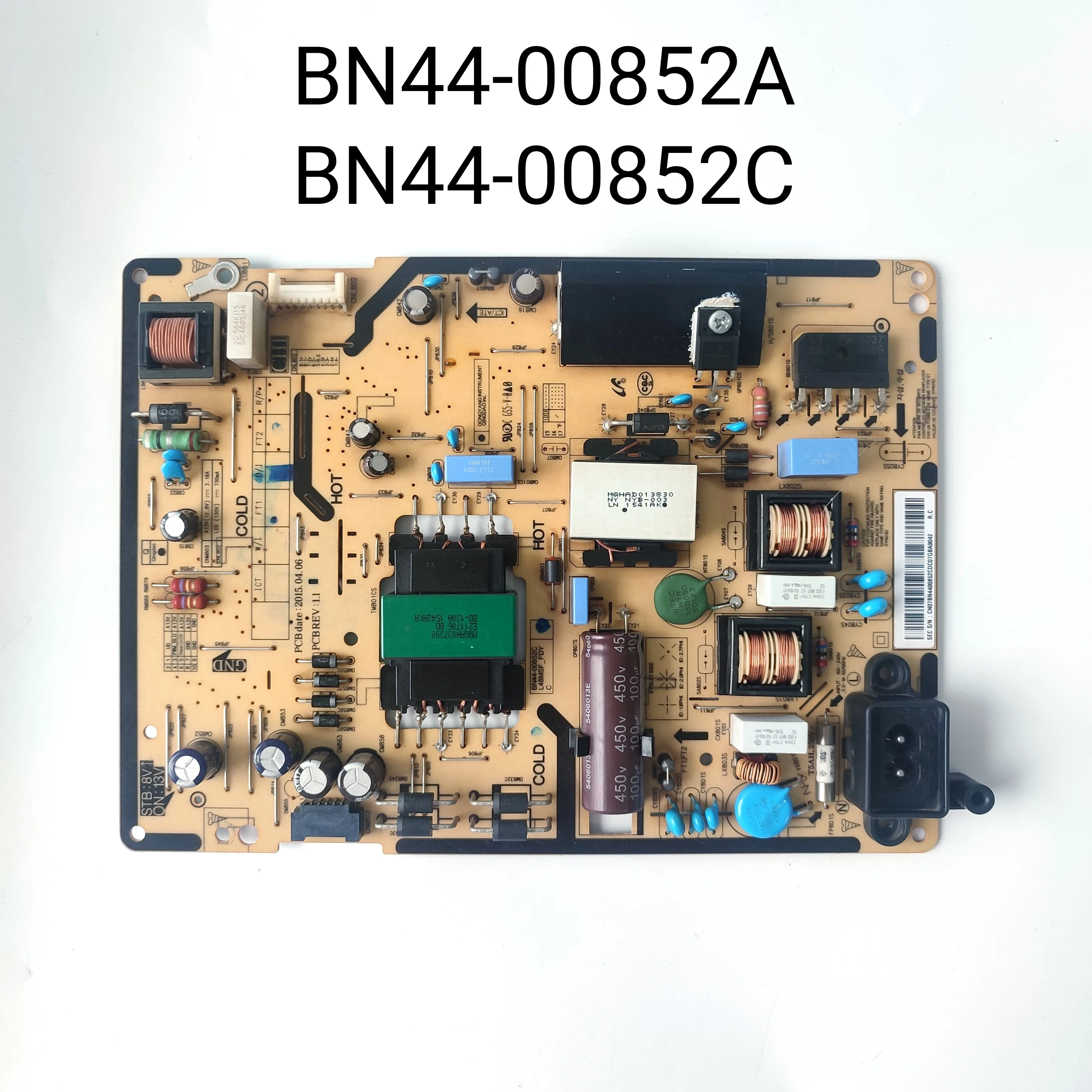 

Good test BN44-00852A=BN44-00852C BN4400852 L48MSF-FDY Power Supply Board for HG40EE590SK UA40J5200A UE48J5000A UN43J5202A TV