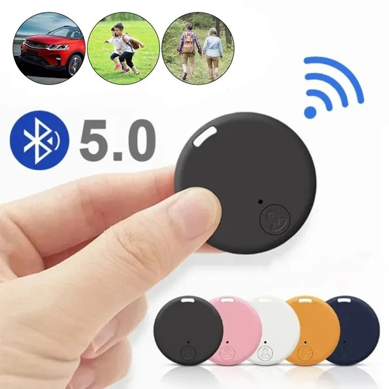 Mini GPS Mobile Round Tracker, Dispositivo Anti-Perdido, Bluetooth 5.0, Pet, Crianças, Bolsa, Rastreamento de Carteira, Smart Finder, Localizador