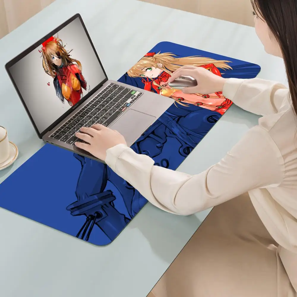 Cute Eva Asuka Fashion Mouse Pad Large Anime Desk Mat Luxury Desktop Cartoon Gaming Gamer Keyboard Office Computer Soft Cushion