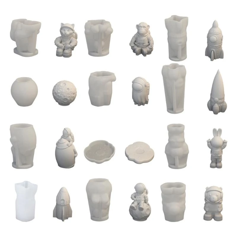 

91AC Easy to Use Silicone Mold for Making Astronautic Crafts Table Decors Ornament