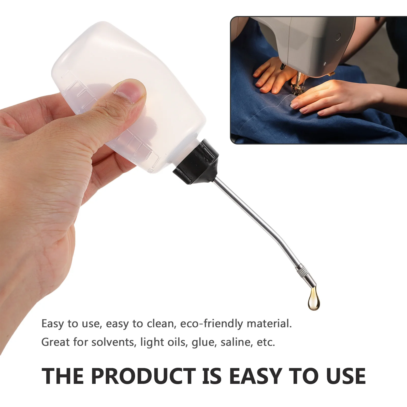 زجاجة زيت لآلة الخياطة، موزع زيت دقيق مع فوهة طويلة، ملحق طقم مزيتة بلاستيكية متينة #4