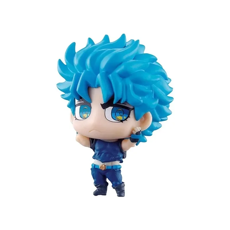 Bandai Gashapon Original Bizarre Adventure Anime Figure Q Version Blue Joseph Kids Toys Home Desktop Ornaments Collectible Model