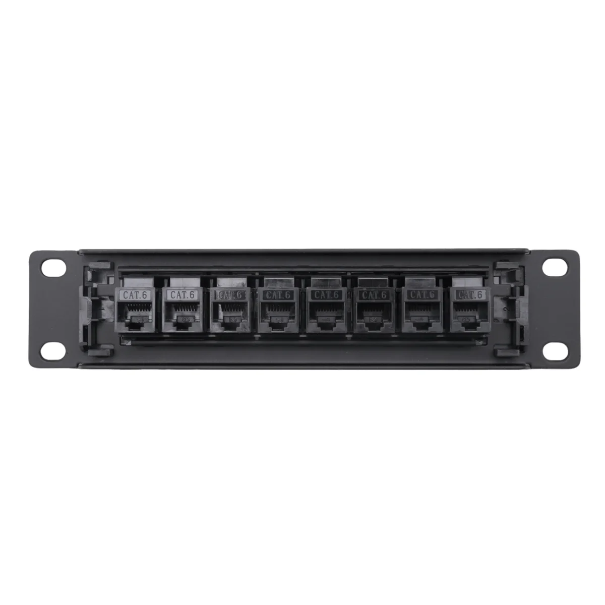 8 Port Straight-Through CAT6 Patch Panel RJ45 Network Cable Adapter Jack Ethernet Distribution Frame