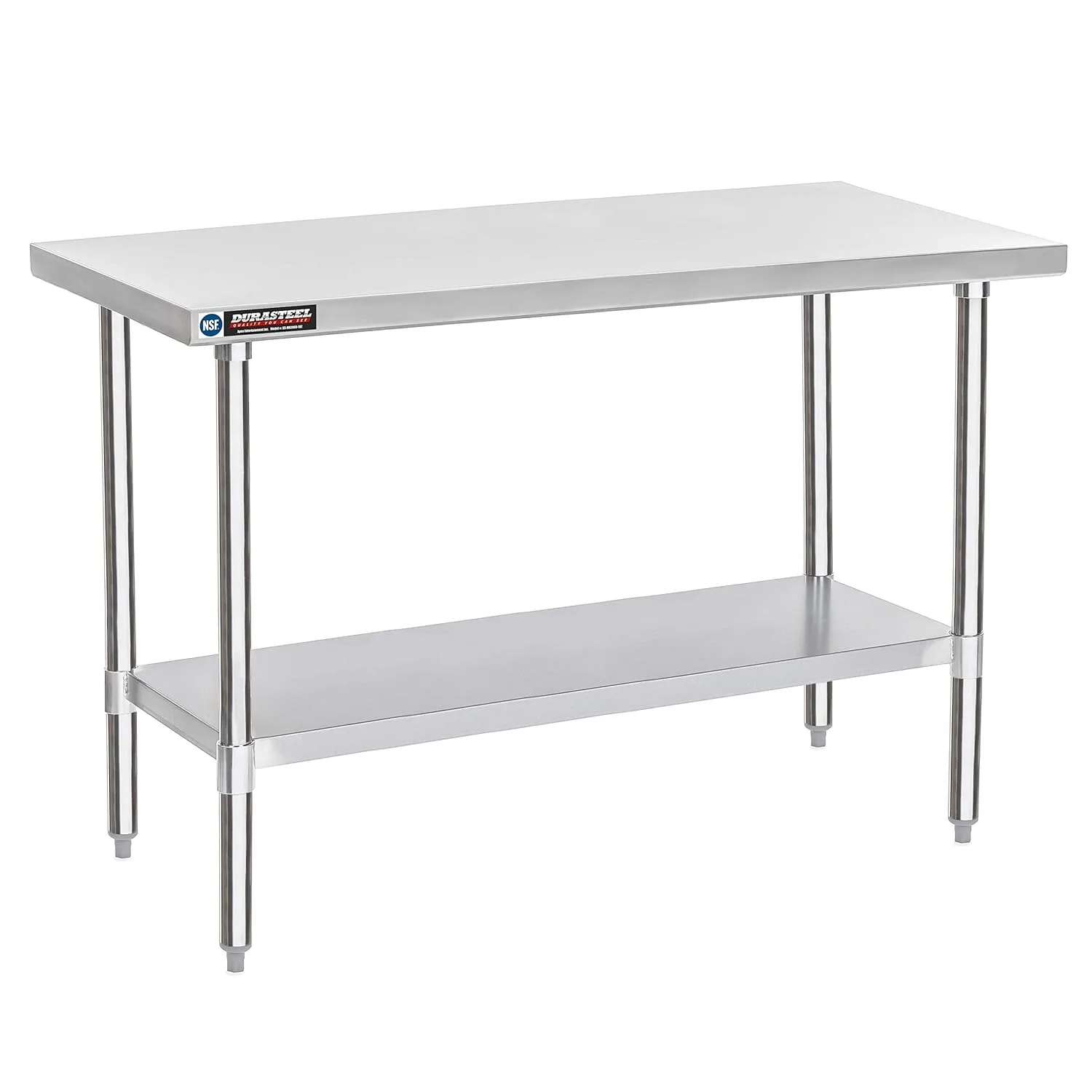 

Inch Stainless Steel Table - Kitchen Island Workstation with Adjustable Shelf - NSF Certified Work Table - Cooking