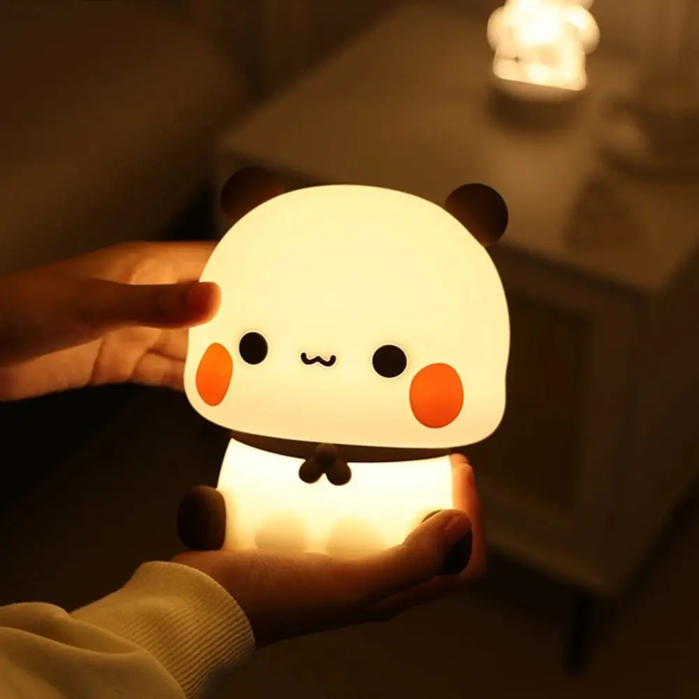 Desktop Ornament USB Oplaadbare Bubu Dudu Led Nacht Dimmen Cartoon Nachtkastje Nachtlampje LED Siliconen Slaap Nachtlampje Baby Kid