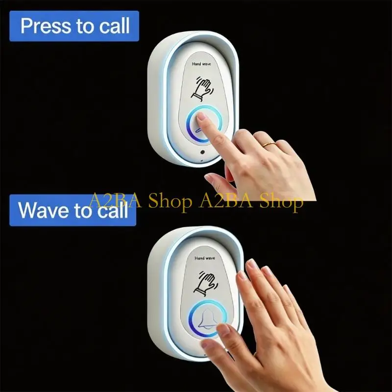 A2BA Modern Wireless Doorbell with Motion Sensors & Adjustable Sound Waterproof Wireless Doorbell for Indoor Outdoor Use