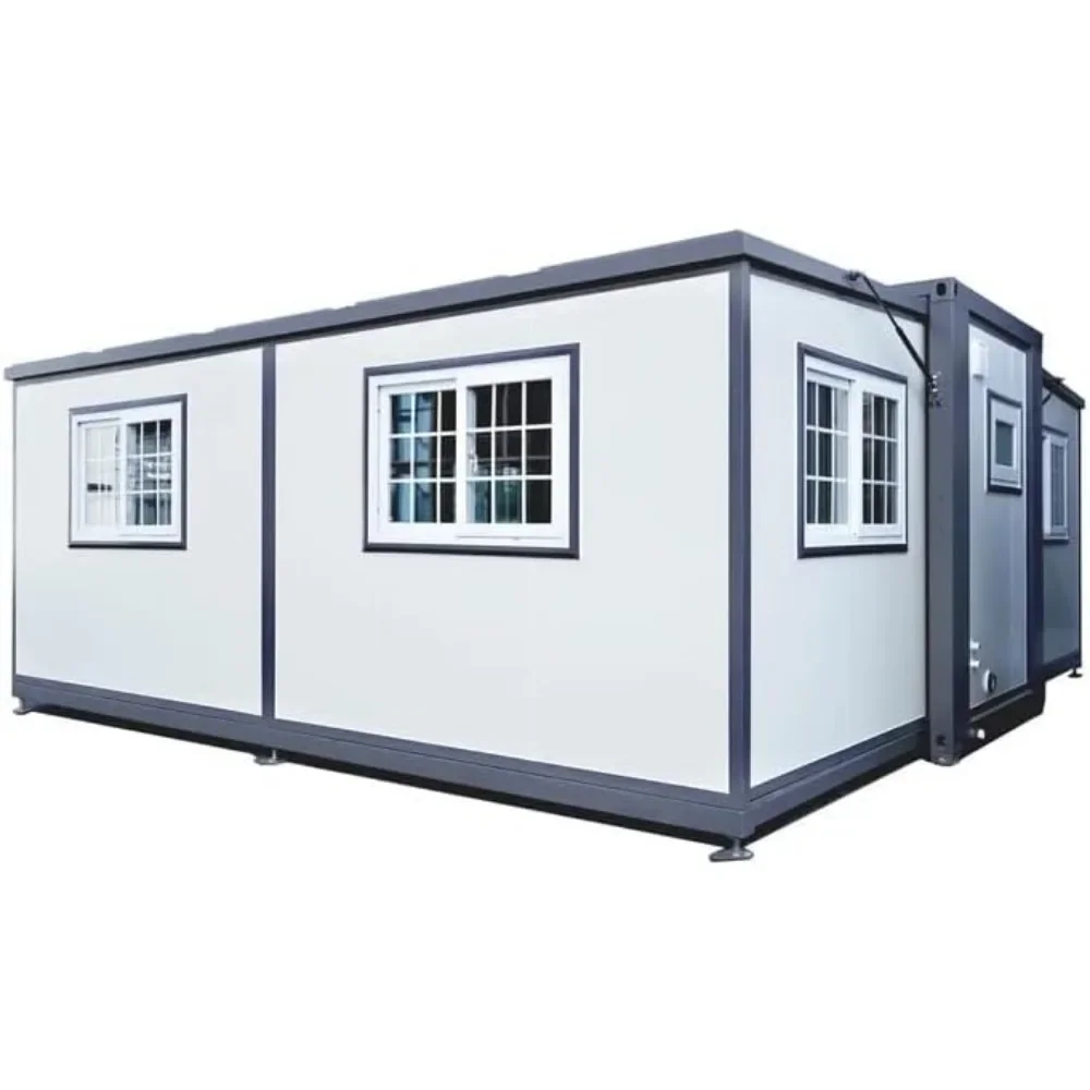 Portable Prefabricated Tiny Home 13x20ft, Mobile Expandable Plastic Prefab House for Hotel  Booth Office Guard House Sheds