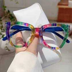 y2k Popular Vintage Anti Blue Light Optical Glasses Women For Men Luxury Brand Designer Myopia Prescription Eyewear Big Frame
