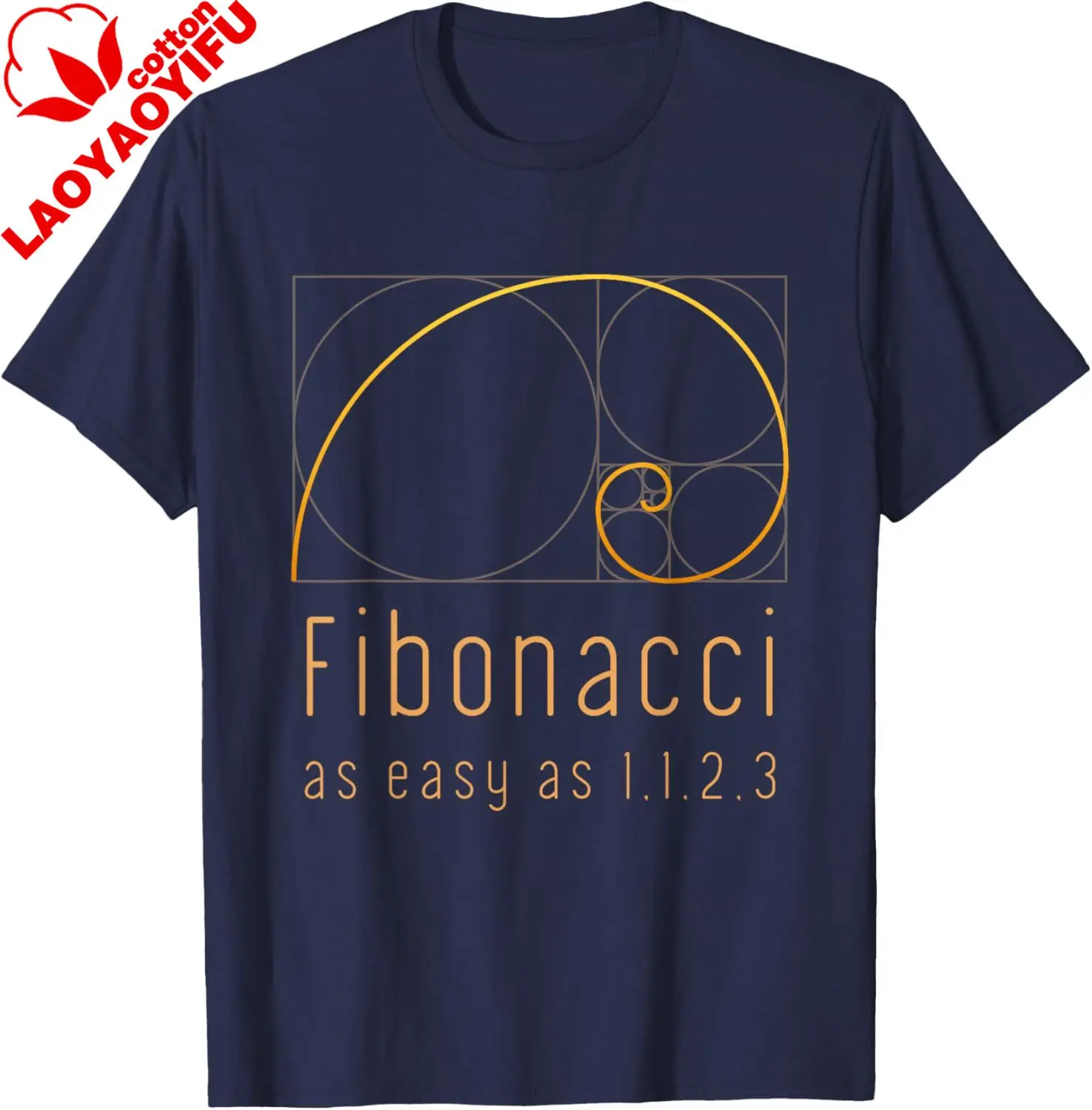 Fibonacci Sequence & Golden Ratio Math Nature T-Shirt Personalized T-shirt Mens Fashion Cotton Printed T-shirt Camiseta