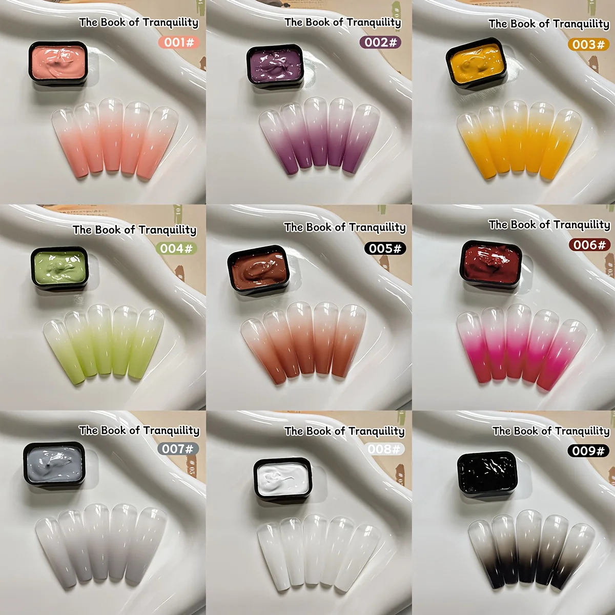 9pcs Fantasy Colors Pat Pat Gel - Professional Gradient Nail Art Powder for Easy Ombre Manicure & Salon Effects