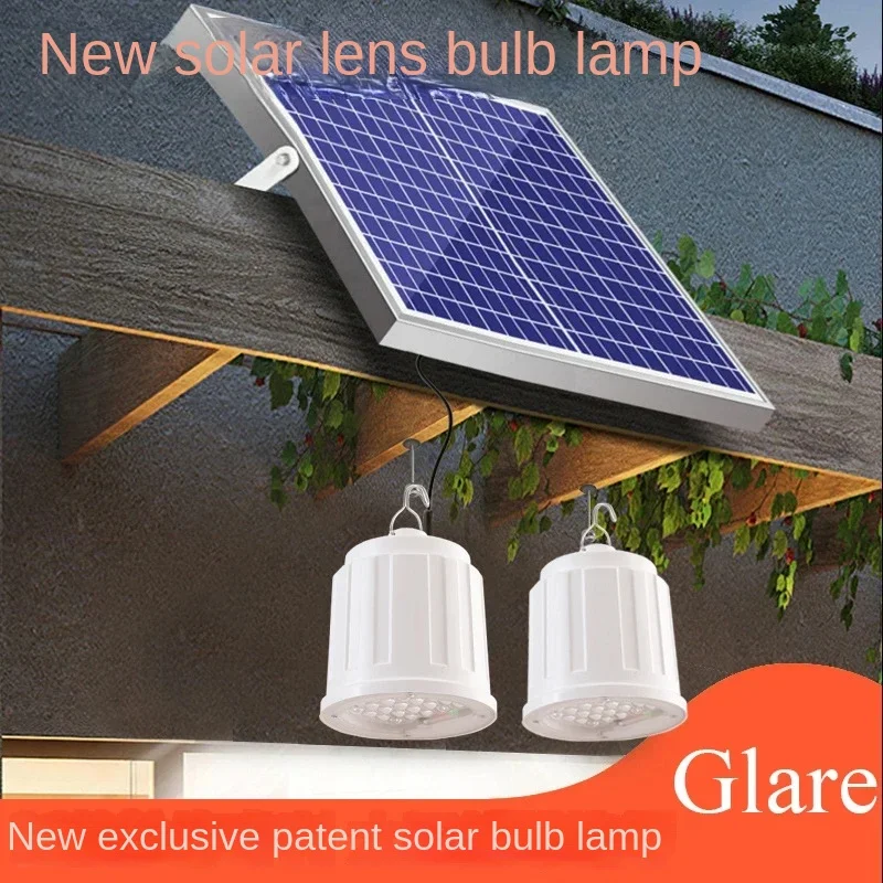 

High Brightness Solar Bulb Light for Home Power Outage Solar Garden Light Indoor Chandelier Hanging Light with Remote Control