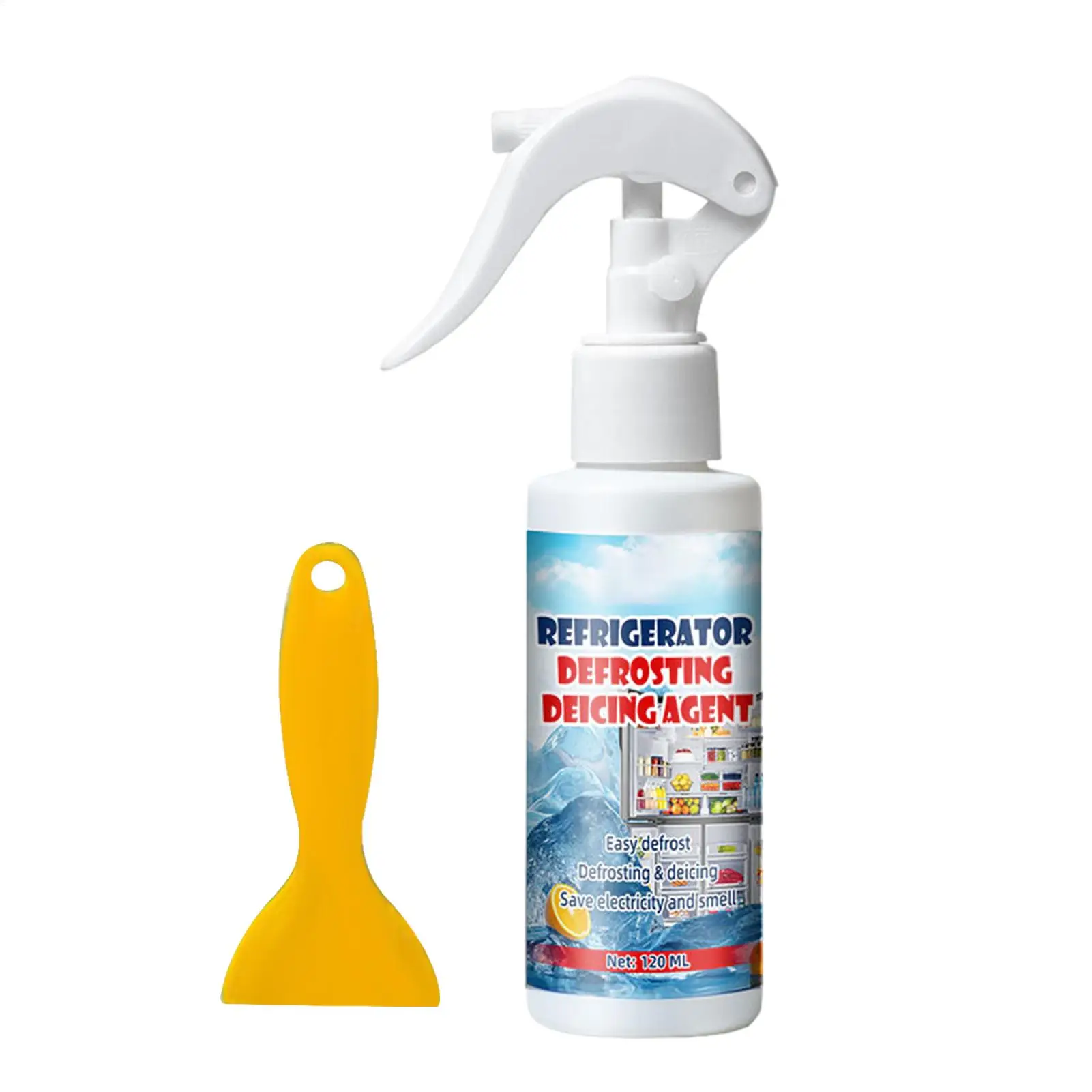 Fridge Defrosting Spray 120 ml Freezer Defrosting Agent And Deicing Spray Easy Defrosting for Window Kitchen Windshield Auto