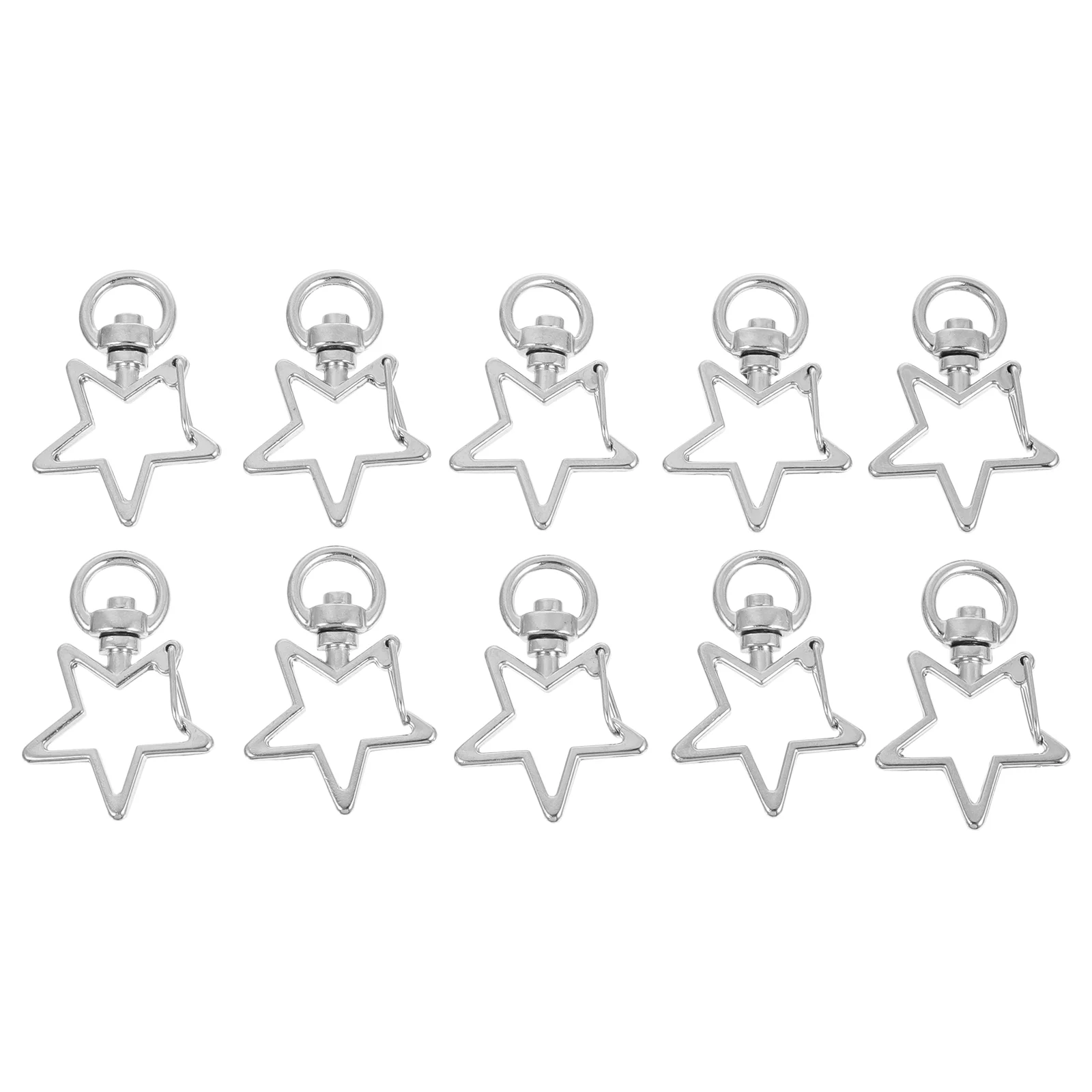 40 Pcs Key Ring Snap Hook Lobster Swivel Hooks Trigger Star Shape Claw Clasp Small