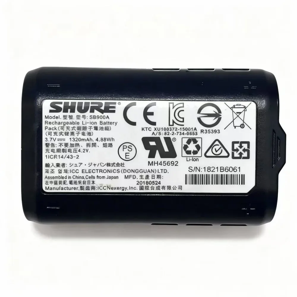 

100%Original 1320mAh 3.7V for SB900A SB900B QLXD ULXD PSM3 900 1000 Series Wireless Microphone Rechargeable Battery