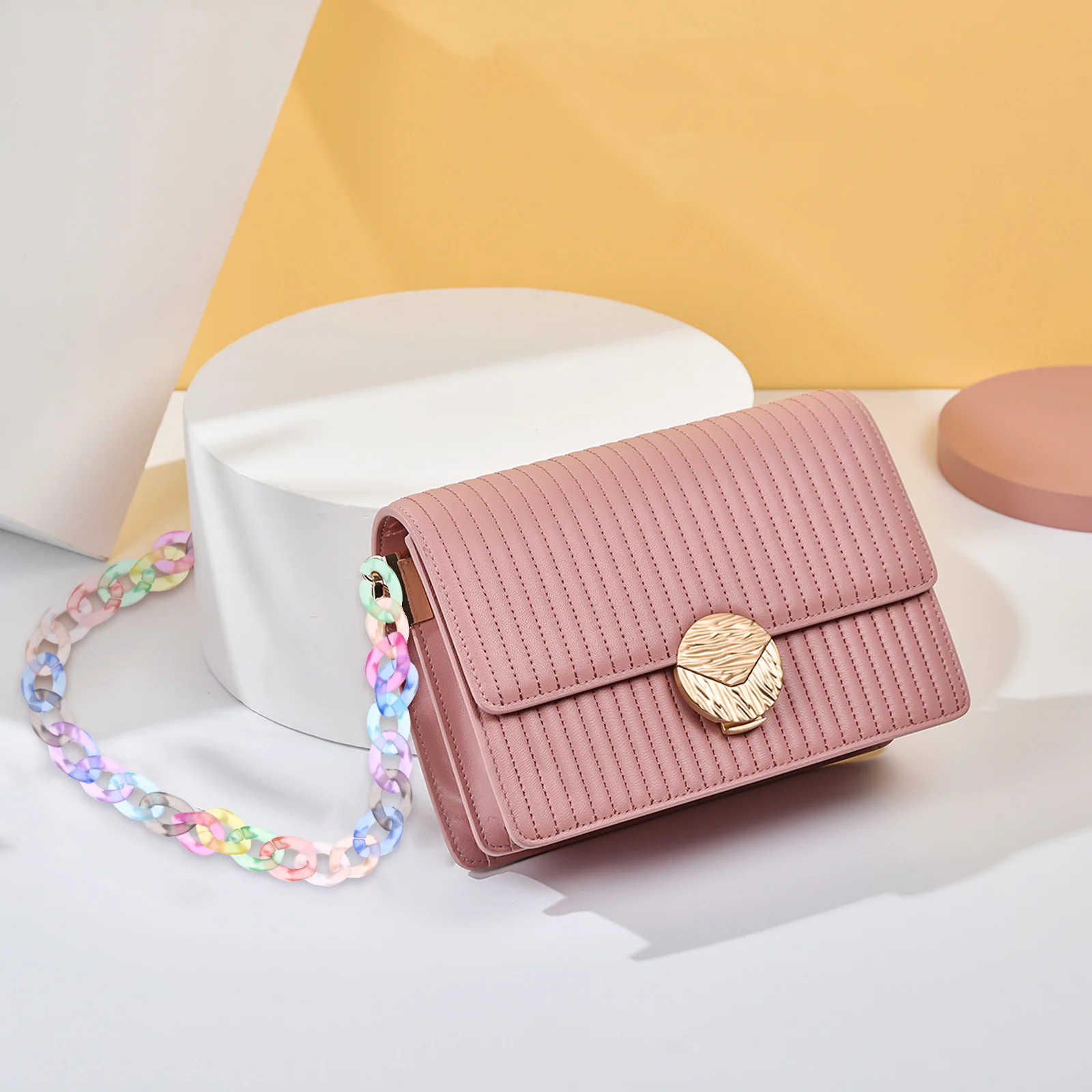 100pcs Acrylic Link Rings For Diy Bag Straps Jewelry Making Craft Projects Durable Chain Connectors Shoulder Strap Ring Art