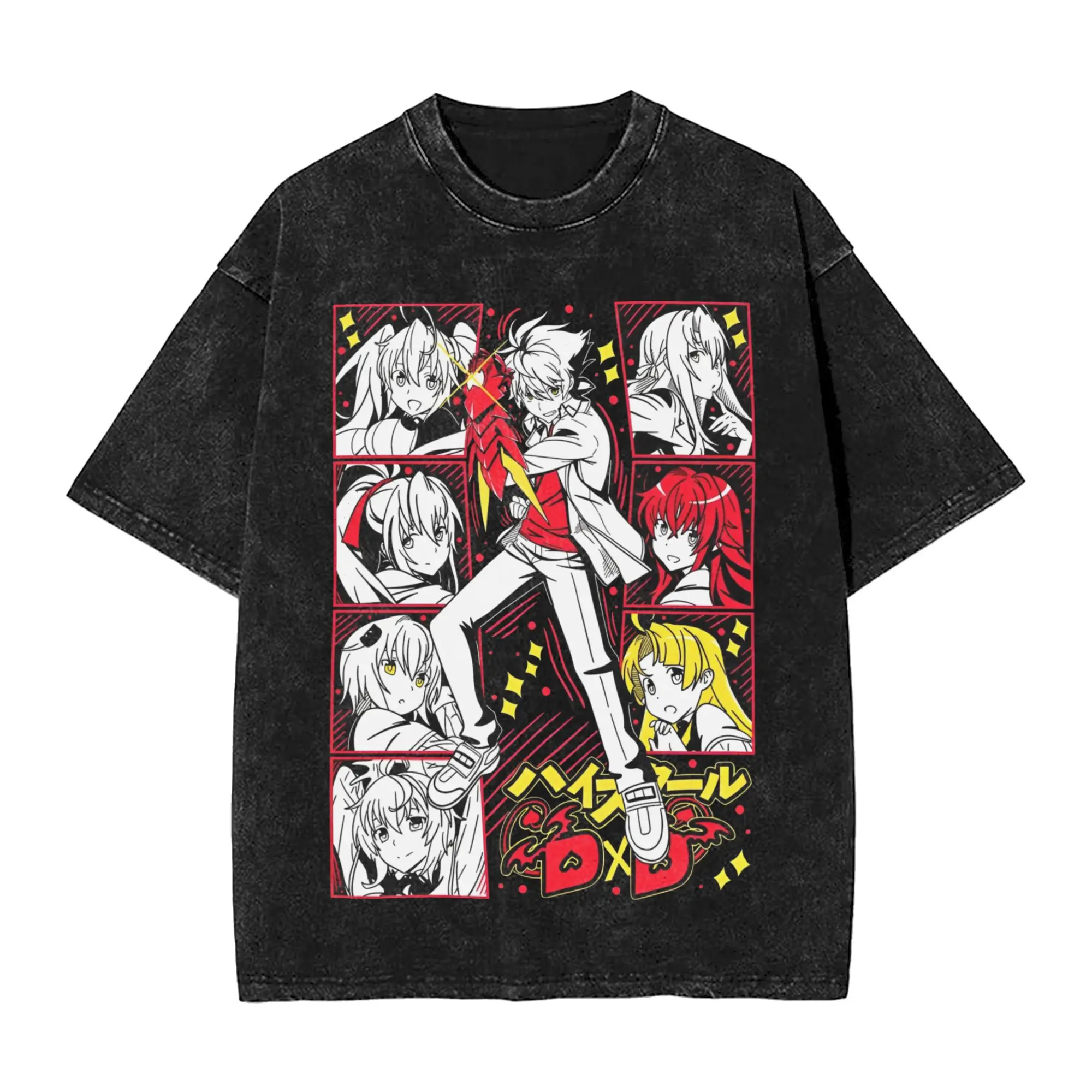 

High School DxD Anime T-Shirts for Men Fashion 100% Cotton Tees O Neck Short Sleeve T Shirt Summer Tops,
